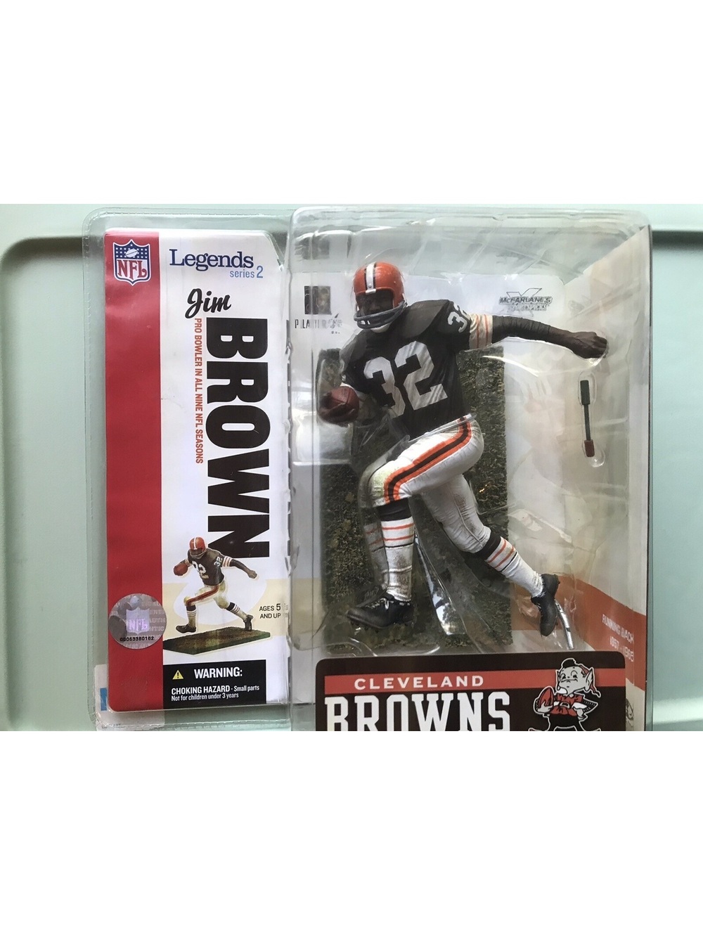 NFL Football Sports Picks Legends Series 2 Jim Brown Action Figure Brown Jersey